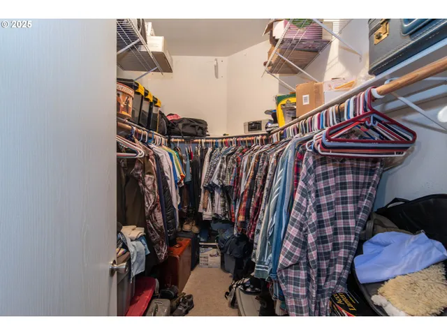 a view of a walk in a room