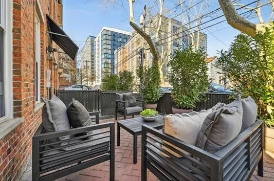 a view of outdoor space and seating