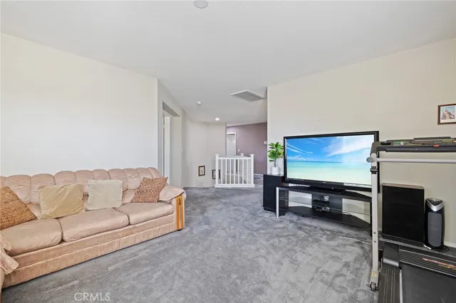 a living room with furniture a potted plant and a window