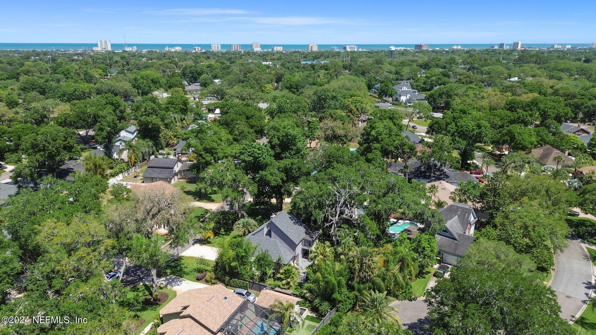 1350 Pinewood Road Jacksonville Beach, FL 32250 - Photo 48 of 55 an aerial view of residential houses with outdoor and green space