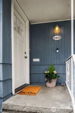 a view of a entryway of a house