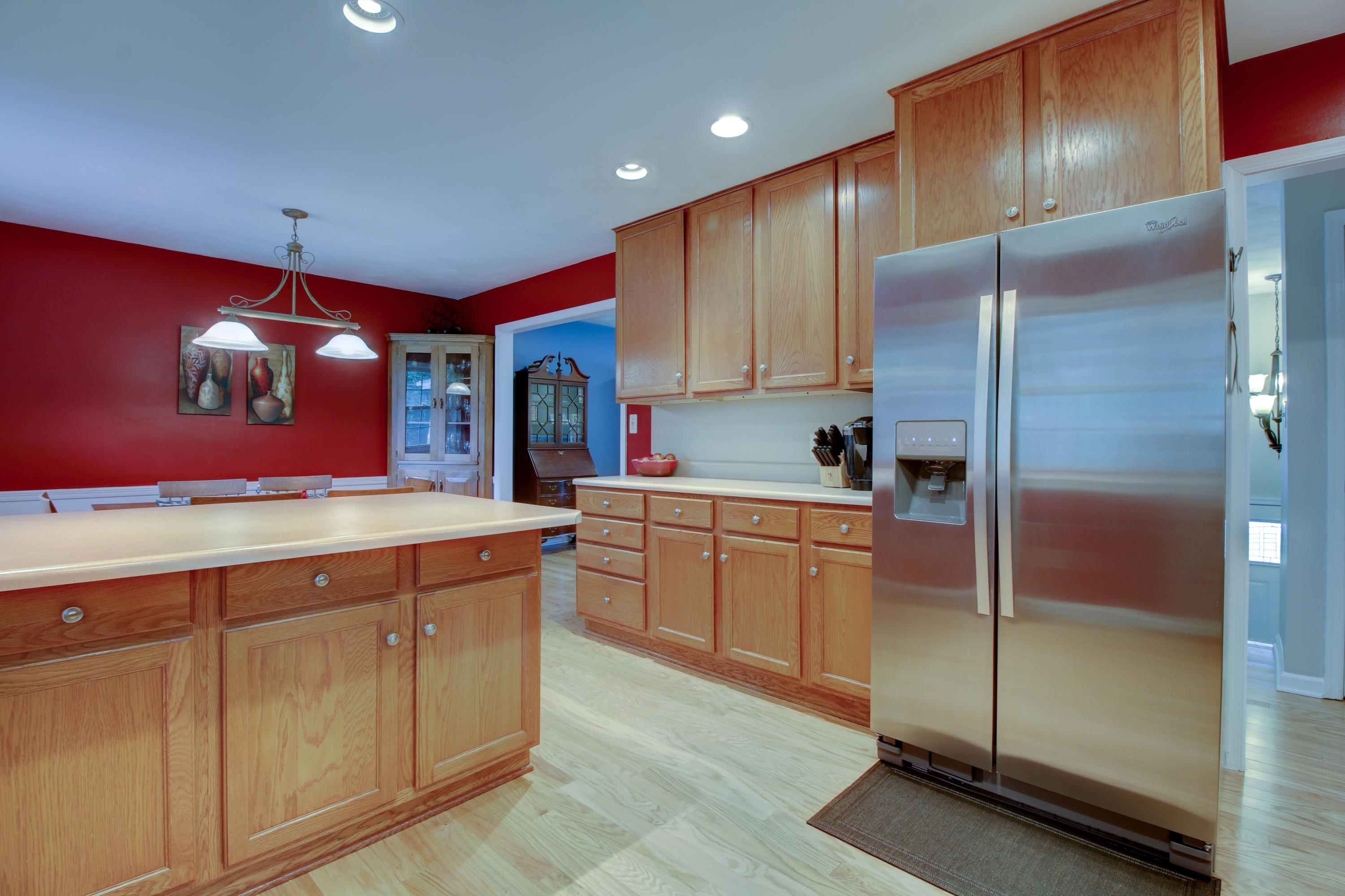 6704 Trevilian Road Roanoke, VA 24019 - Photo 17 of 46 a kitchen with kitchen island granite countertop cabinets and stainless steel appliances