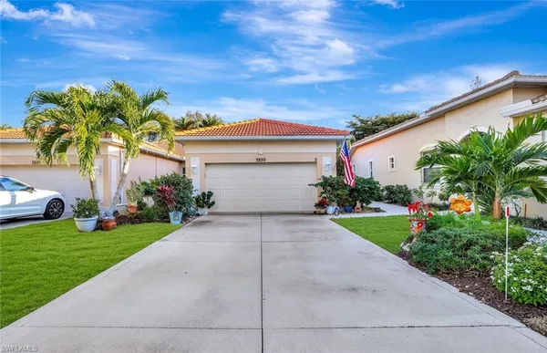 a house view with a garden space