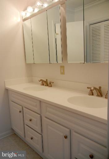 8413 Riverside Road Alexandria, VA 22308 - Photo 22 of 28 a bathroom with a sink and a mirror