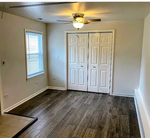 a view of a backyard with a garden