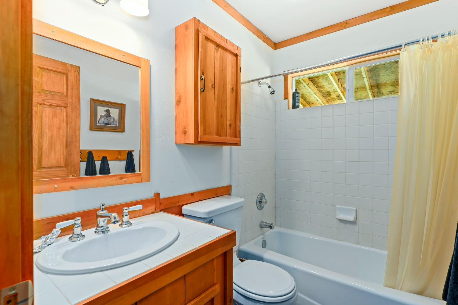 7744 Swiss Ranch Road Mountain Ranch, CA 95246 - Photo 26 of 64 a bathroom with a sink toilet and shower