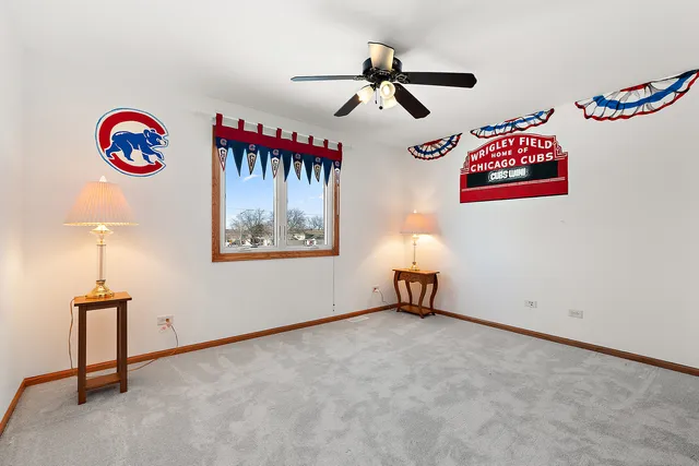 a view of a hallway with a chandelier