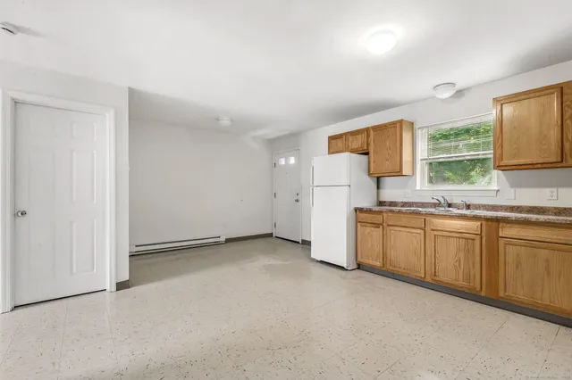 an empty room with a window