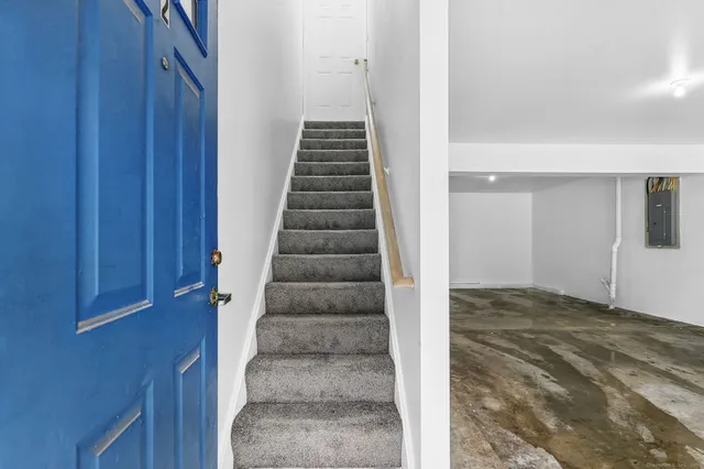 a view of an entryway with staircase