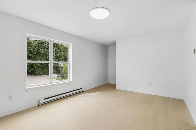 an empty room with a window