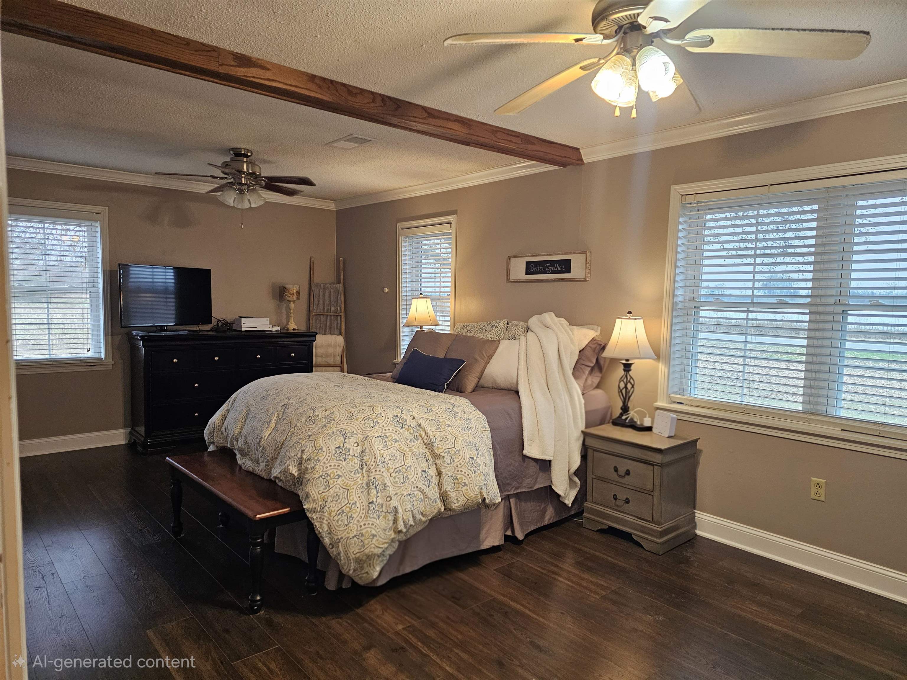 3920 Antioch Highway 51 Road Covington, TN 38019 - Photo 15 of 25 a spacious bedroom with a bed and a chandelier