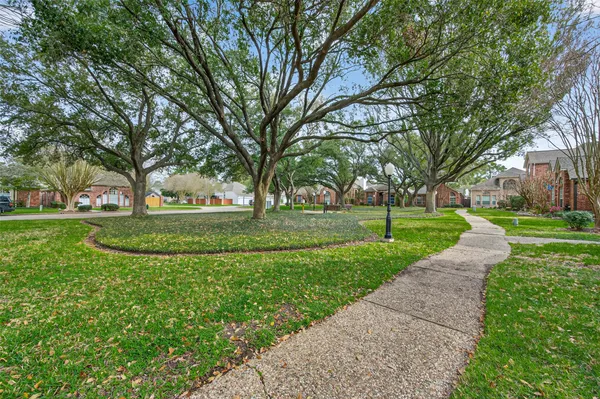 a view of a park with tree s
