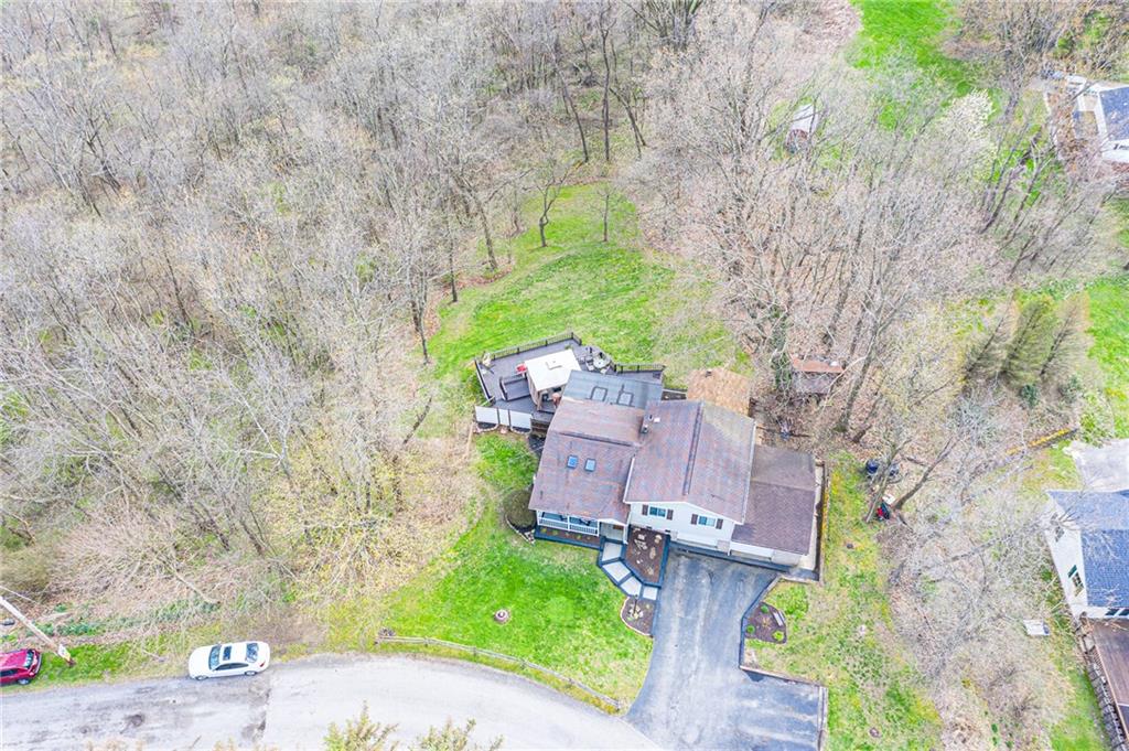 110 Sturm Lane Rochester, PA 15074 - Photo 24 of 24 Full house aerial view shows the wonderfully private and peaceful setting.