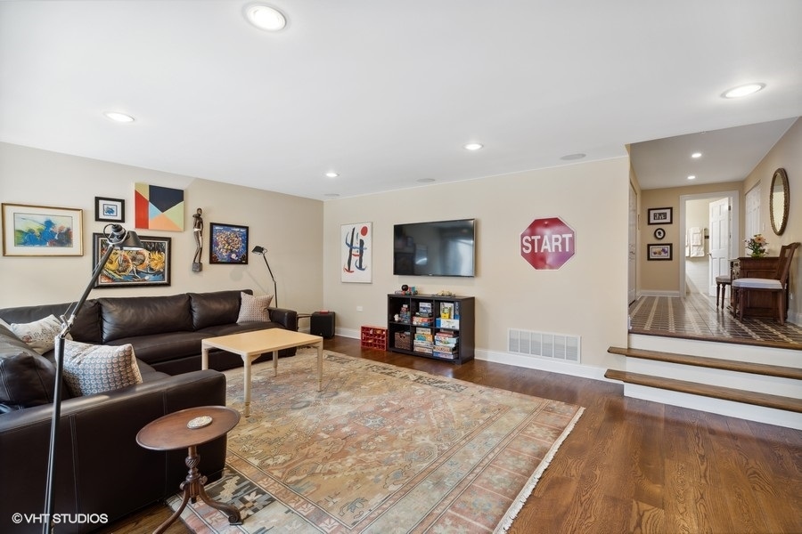 1335 North Sutton Place Chicago, IL 60610 - Photo 9 of 31 a living room with furniture and a flat screen tv