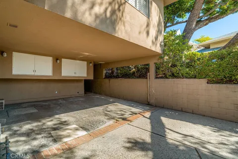 a room with sliding glass door