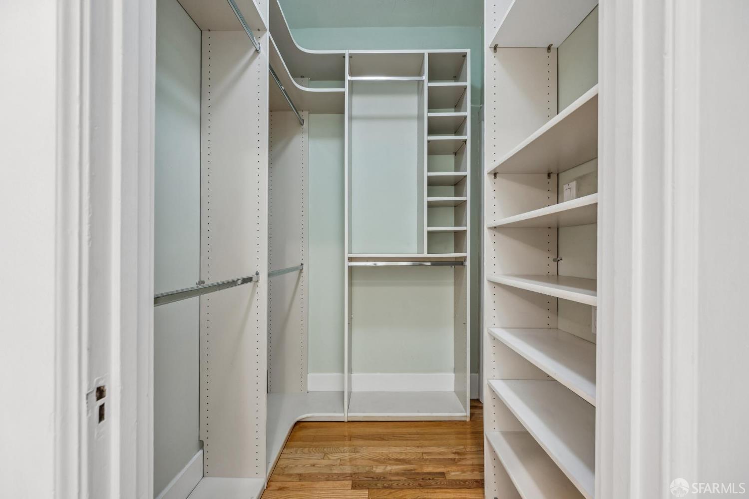 189 Commonwealth Avenue, Unit 3 San Francisco, CA 94118 - Photo 20 of 25 a view of walk in closet with empty racks