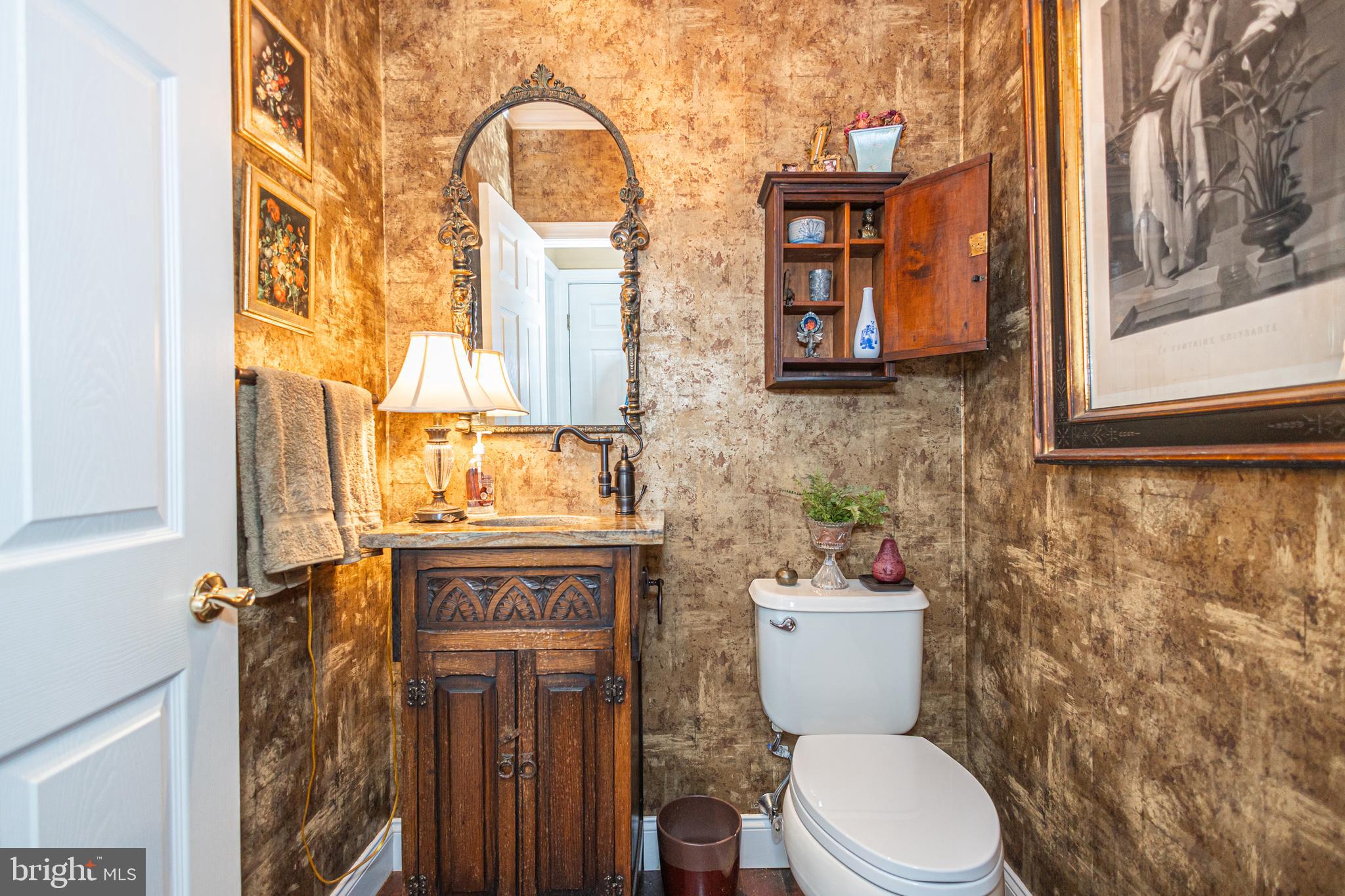282 Sydney Road Holland, PA 18966 - Photo 19 of 44 Powder Room with Antique Music Cabinet = Vanity