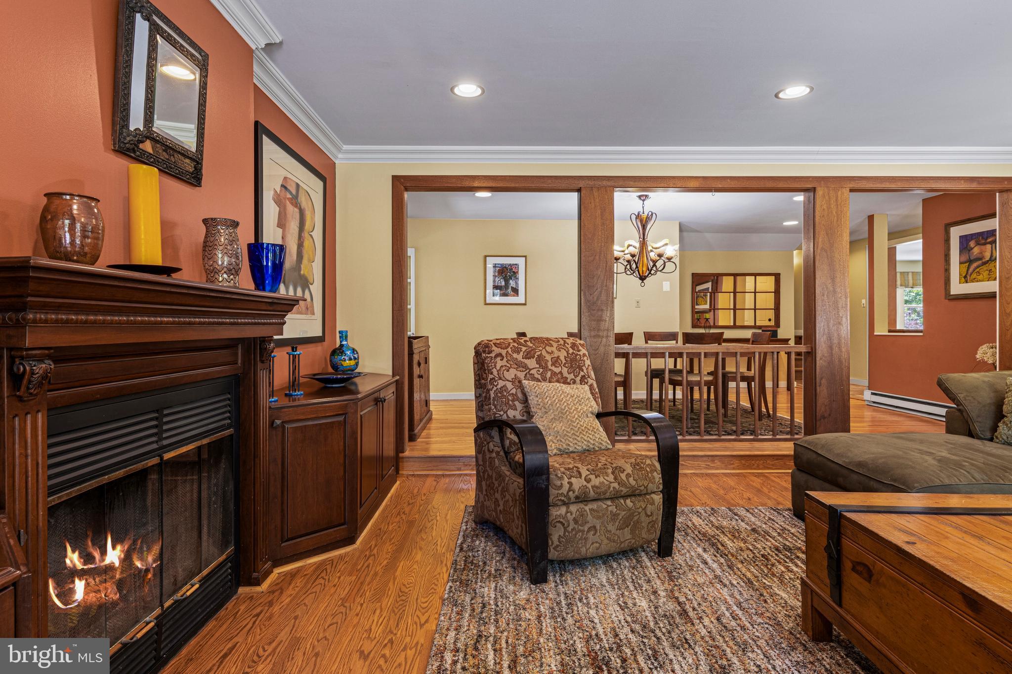 231 West Valley Road Wayne, PA 19087 - Photo 16 of 61 a living room with furniture and a fireplace