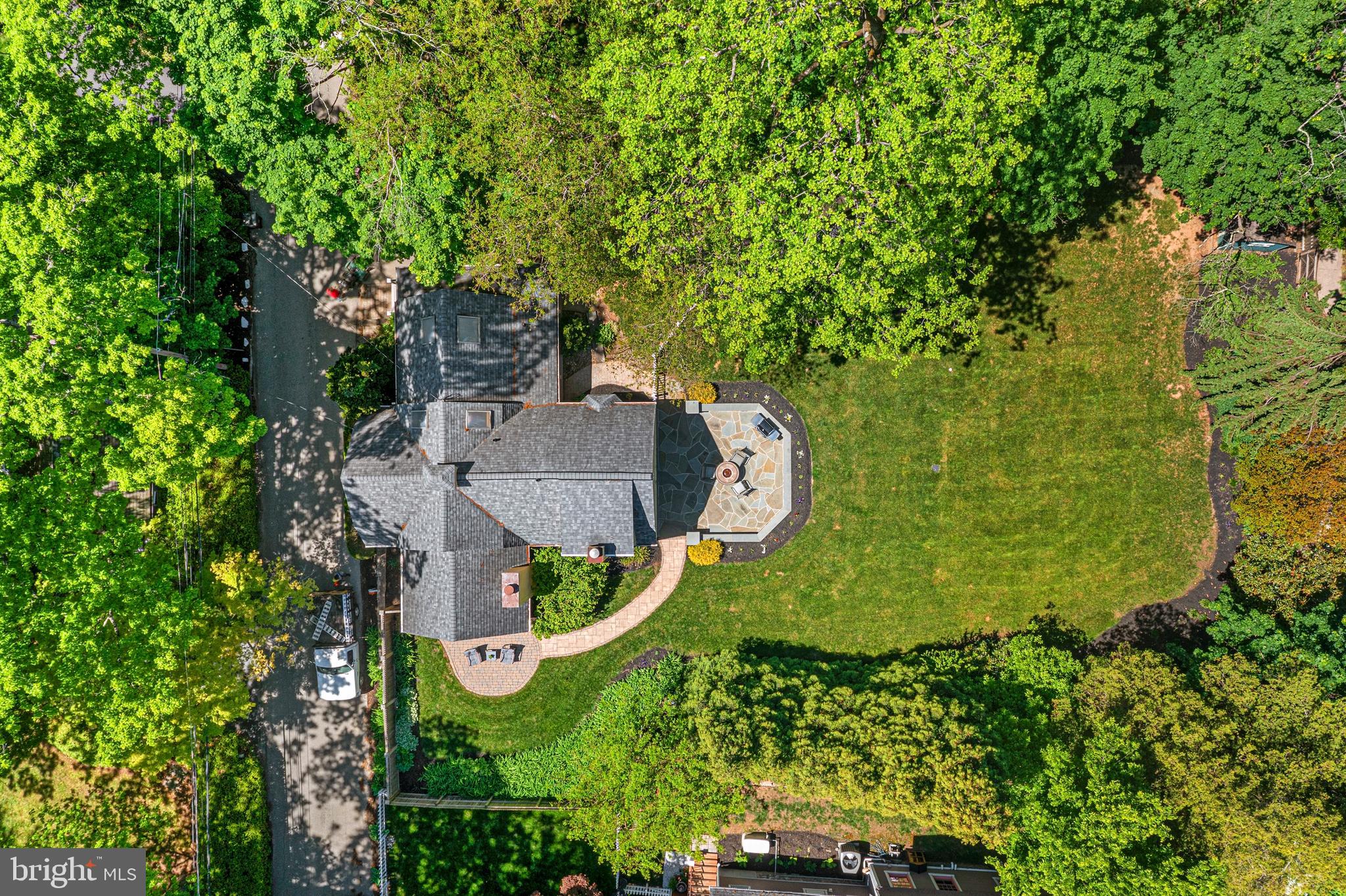 231 West Valley Road Wayne, PA 19087 - Photo 61 of 61 an aerial view of a house with garden space and street view