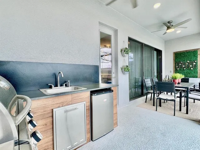 a view of swimming pool with yard