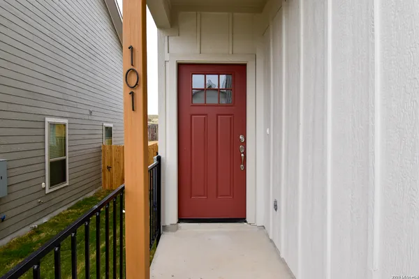 a view of front door