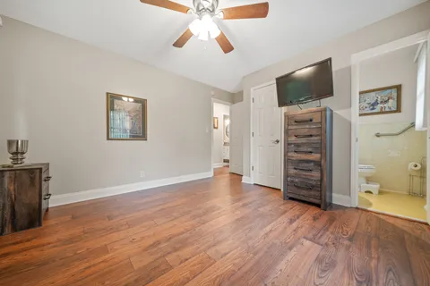 a view of a livingroom with a flat screen tv