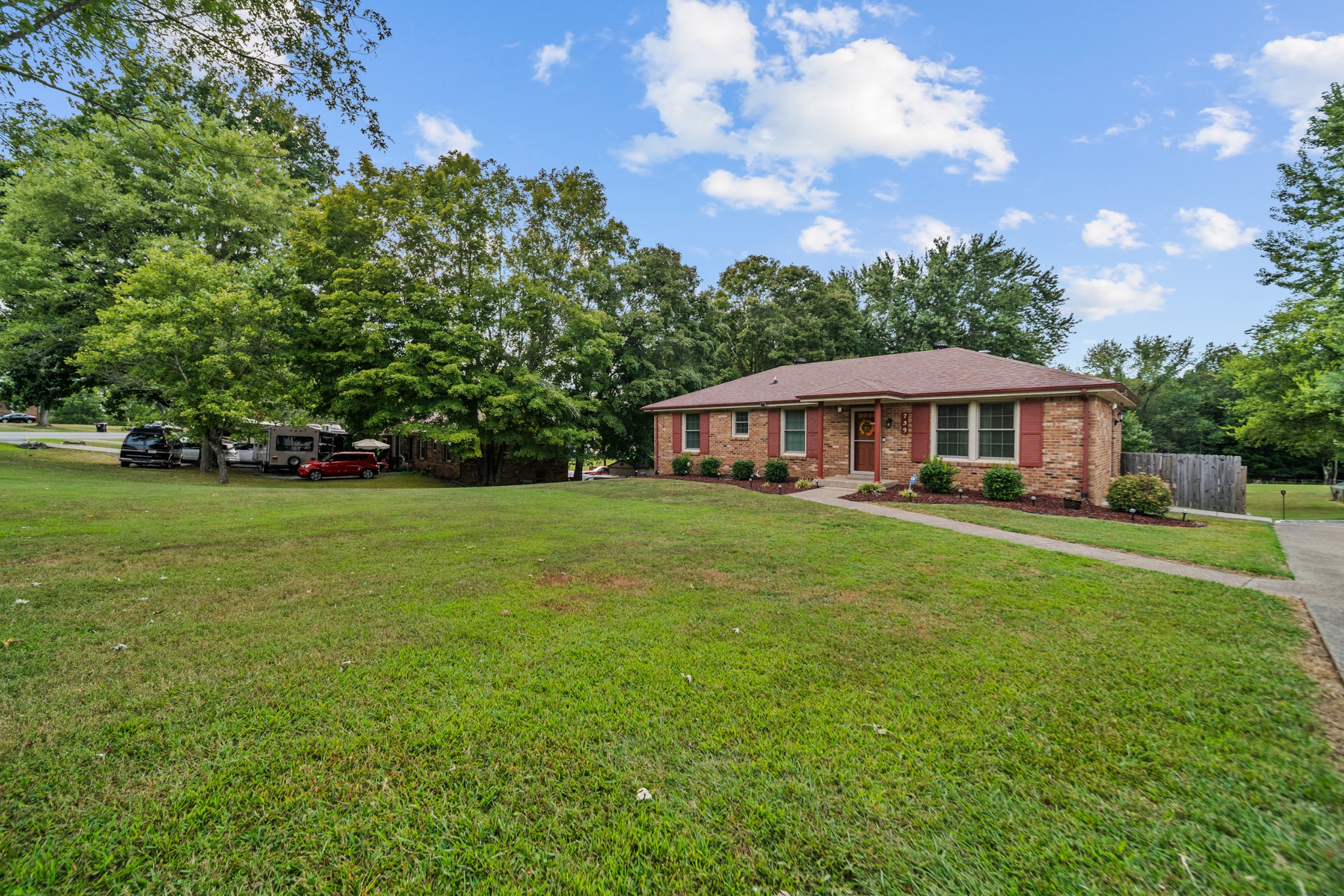 739 Pollard Road Clarksville, TN 37042 - Photo 40 of 41 a aerial view of a house with swimming pool and garden