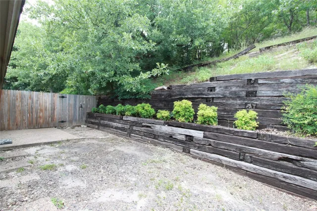 a backyard of a house