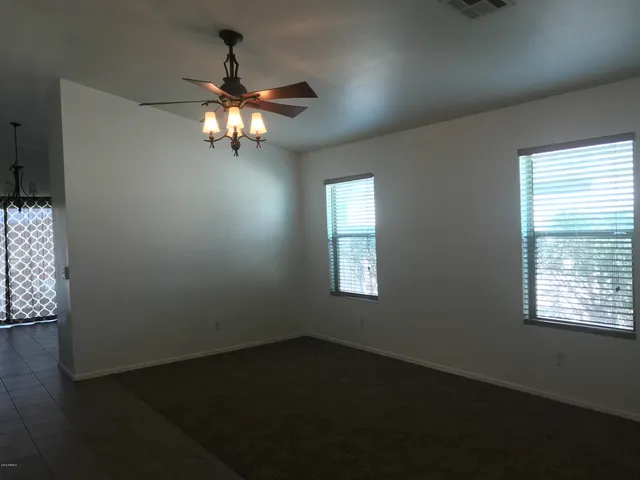 a view of a livingroom with a window
