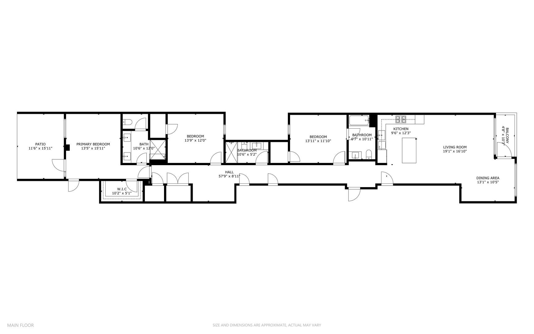 31 North Aberdeen Street, Unit 2S Chicago, IL 60607 - Photo 33 of 33 a picture of floor with a black white wall
