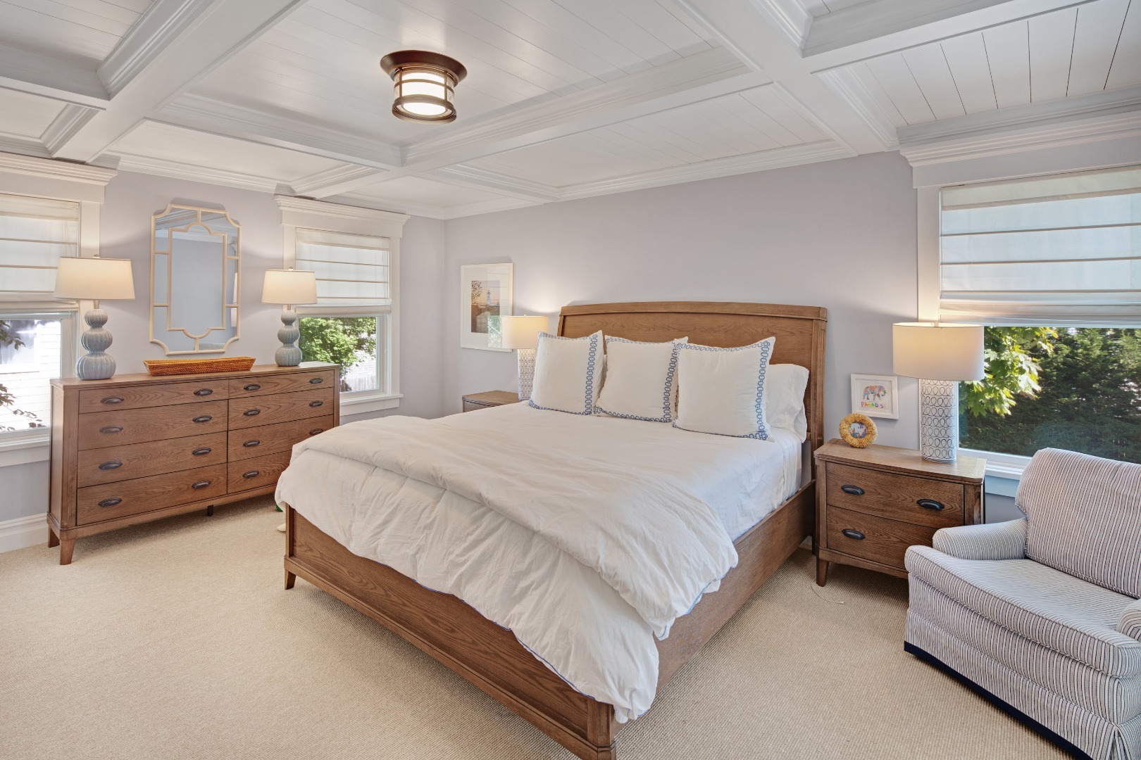 53 Pinehurst Road Edgartown, MA 02539 - Photo 13 of 26 a bedroom with a bed and a couch