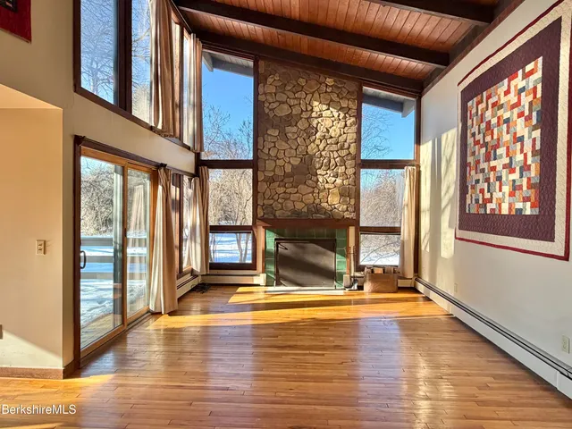 a view of an indoor swimming pool