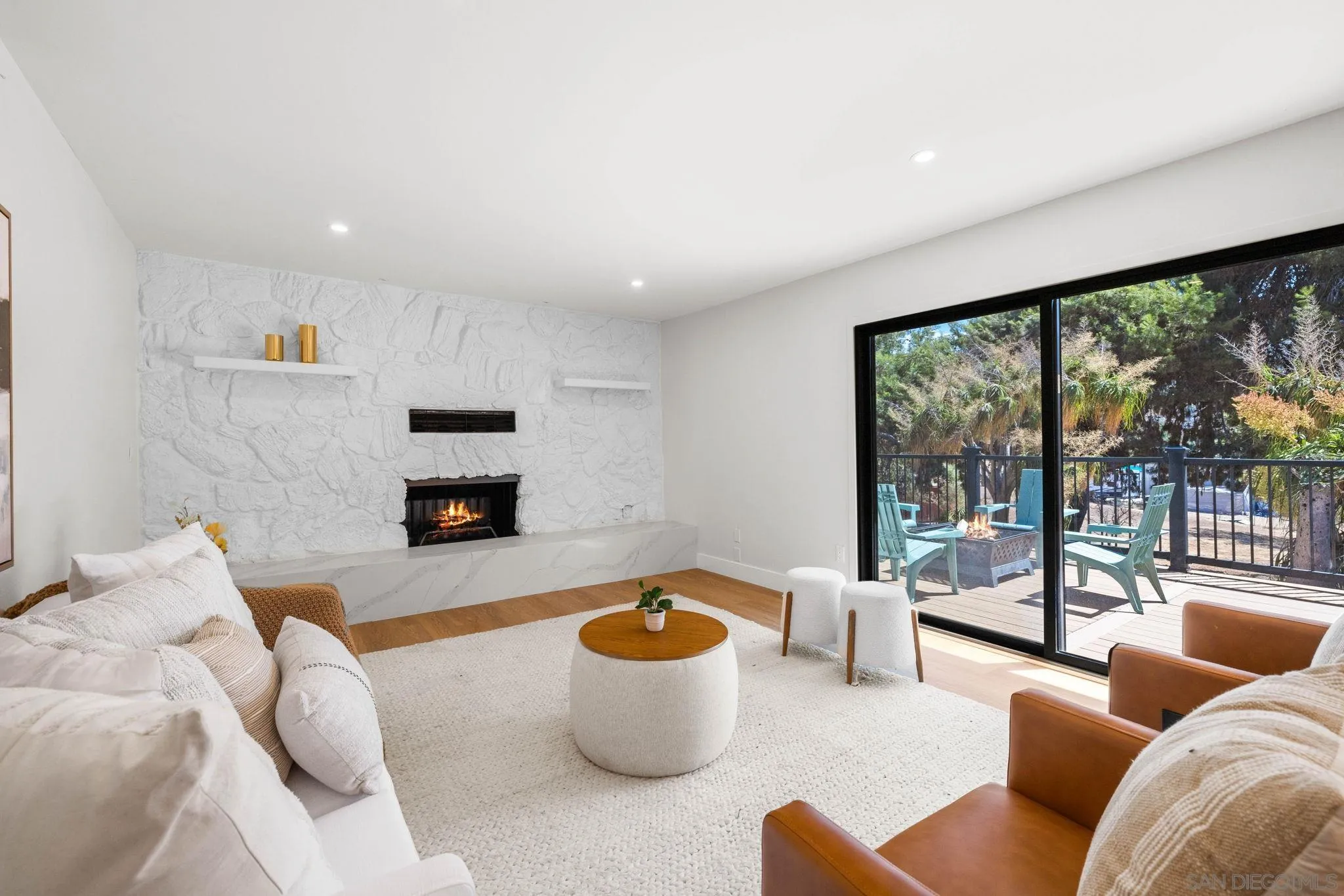 15277 Oak Creek Road El Cajon, CA 92021 - Photo 6 of 71 a living room with furniture and a fireplace