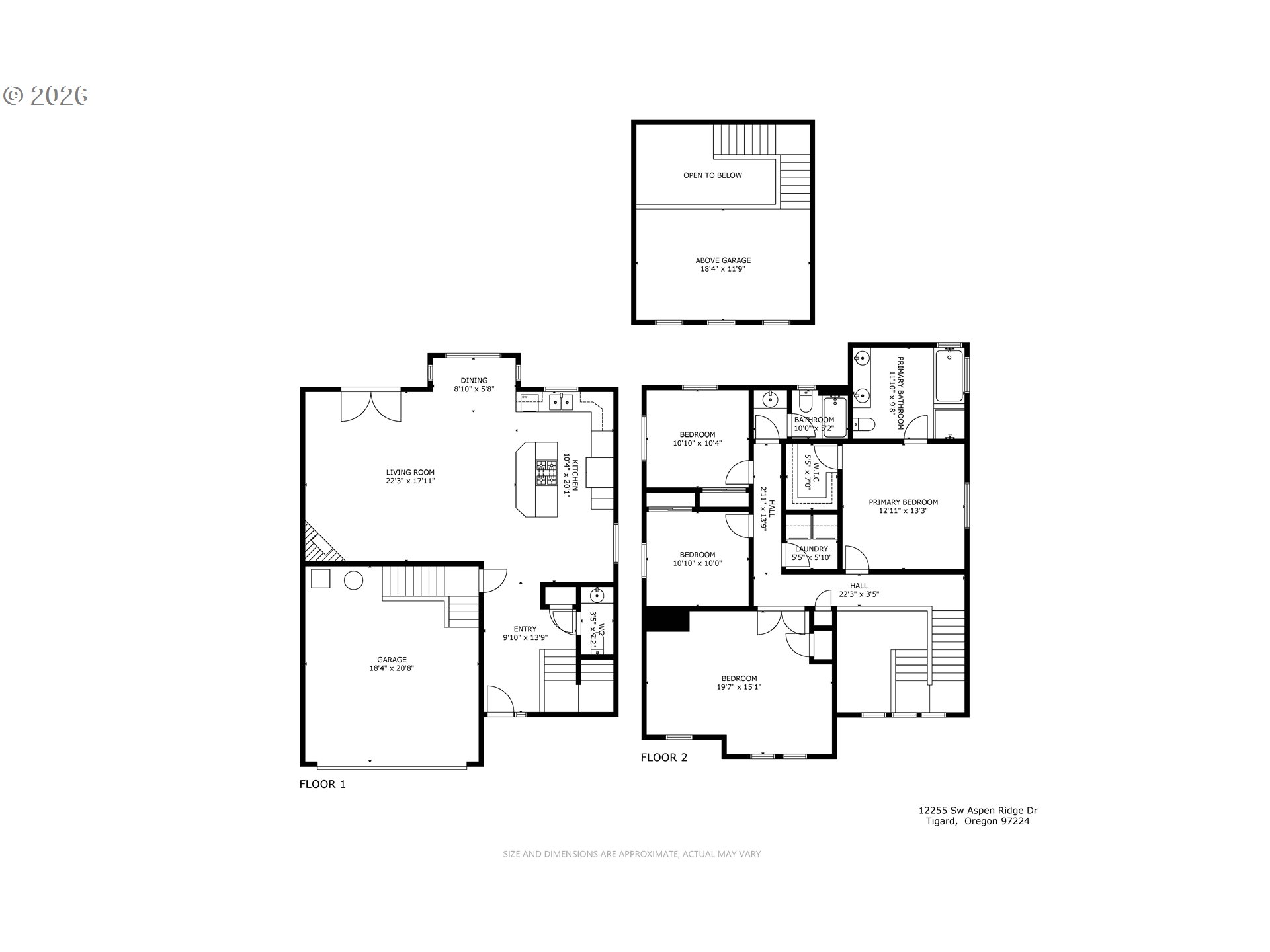 12255 Southwest Aspen Ridge Drive Portland, OR 97224 - Photo 31 of 31 Floor Plan