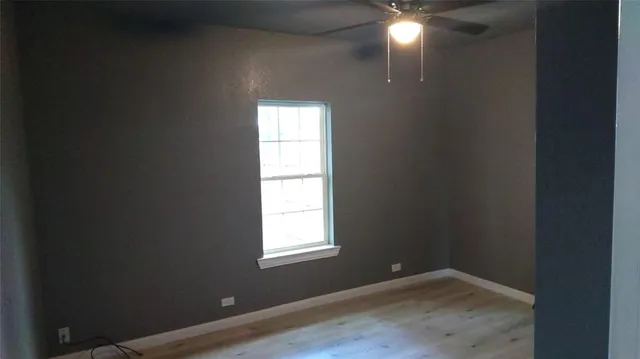 an empty room with a window