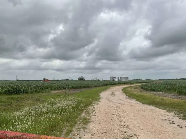 a view of a lake and a yard