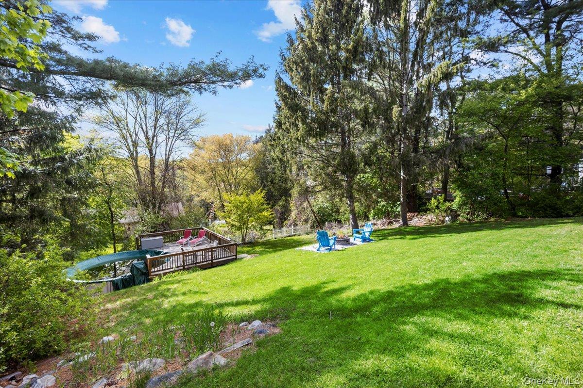 10 Richard Road Mahopac, NY 10541 - Photo 26 of 33 View of green lawn with a deck and view of wooded area