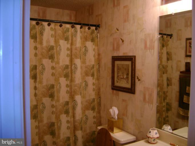 2215 Wilhelm Avenue Rosedale, MD 21237 - Photo 10 of 12 a bathroom with a shower curtain and a sink