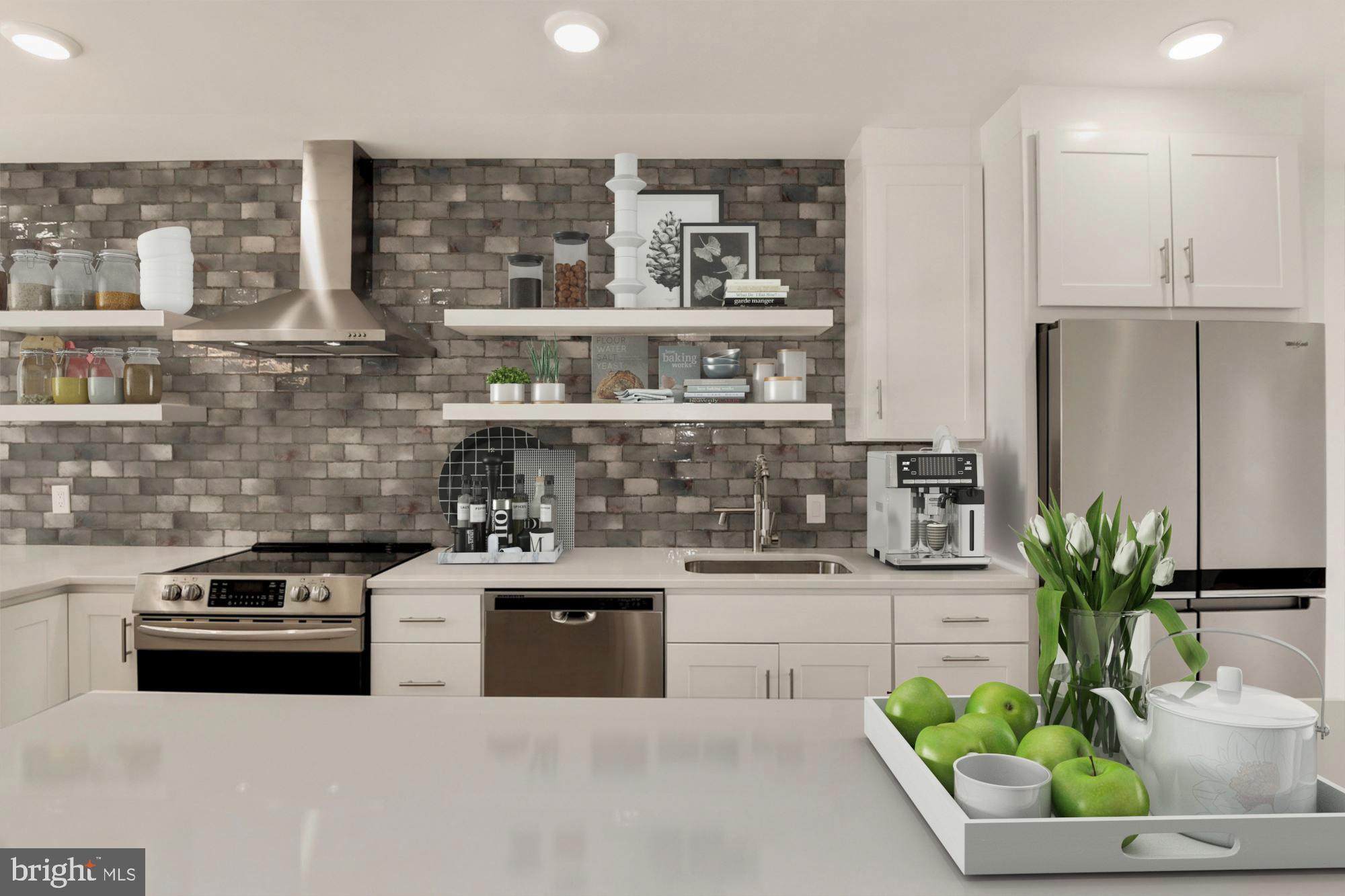 2009 E Street Northeast, Unit 4 Washington, DC 20002 - Photo 12 of 76 Kitchen in the middle of the unit's layout (VS)