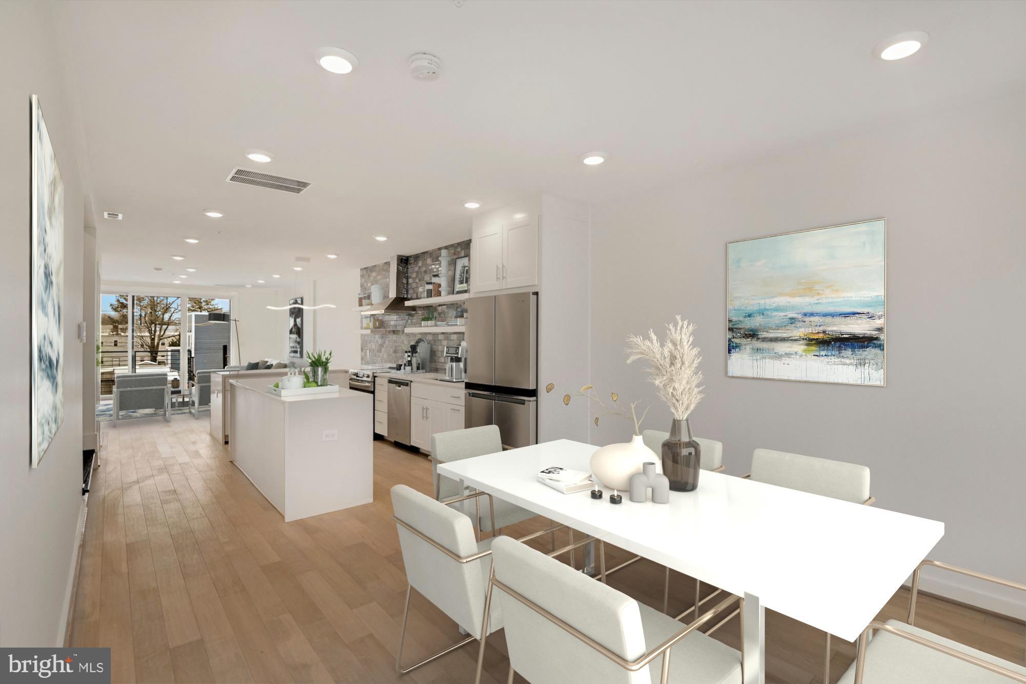 2009 E Street Northeast, Unit 4 Washington, DC 20002 - Photo 7 of 76 Recessed lighting and wood floors (VS)