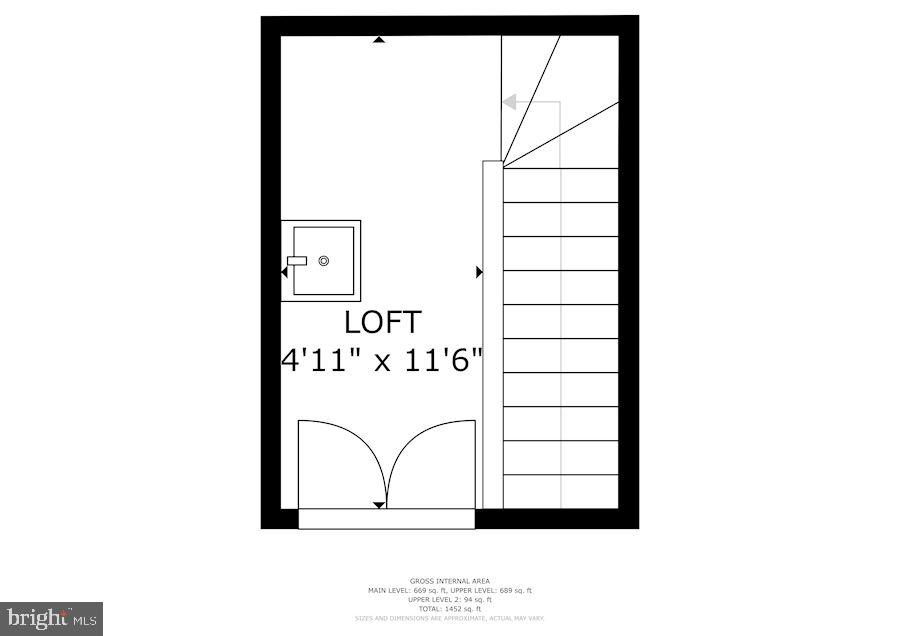 2009 E Street Northeast, Unit 4 Washington, DC 20002 - Photo 76 of 76 Floor plan: top floor