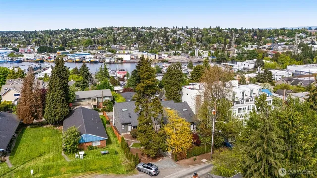 an aerial view of a city