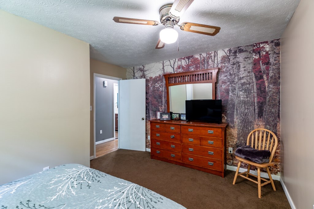 411 Piney Acres Road Blue Ridge, GA 30513 - Photo 28 of 72 a living room with furniture and a flat screen tv