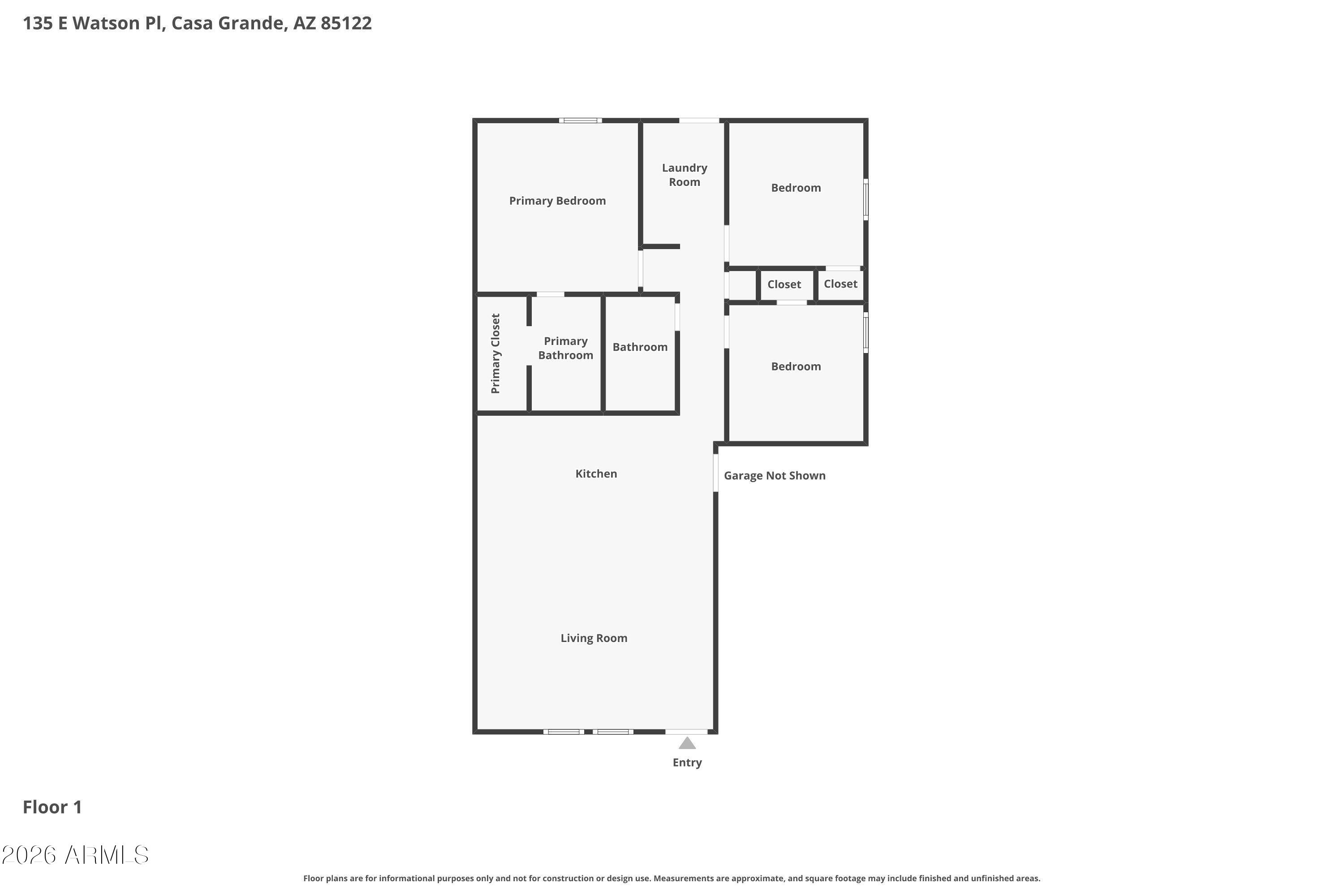 135 Watson Place Casa Grande, AZ 85122 - Photo 24 of 24 a picture of floor plan