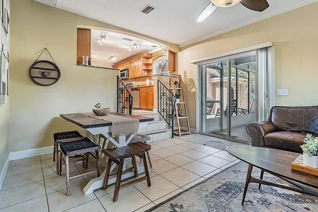 a bathroom with a white bath tub