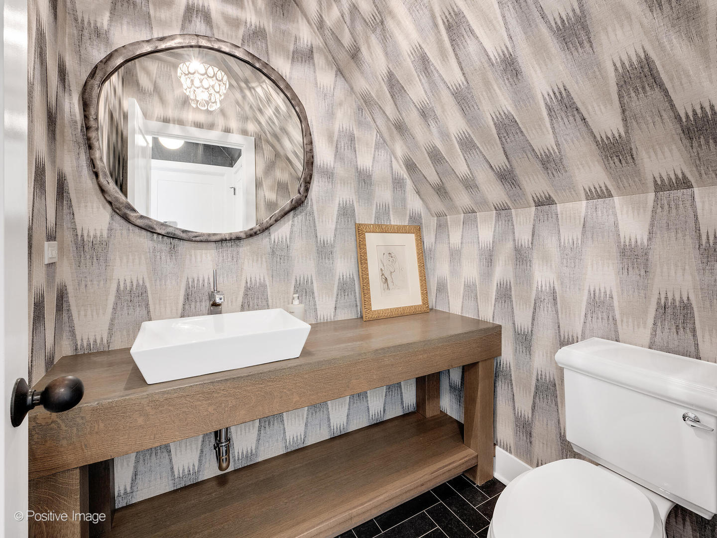 300 Forest Road Hinsdale, IL 60521 - Photo 20 of 43 a bathroom with a sink a toilet and a mirror