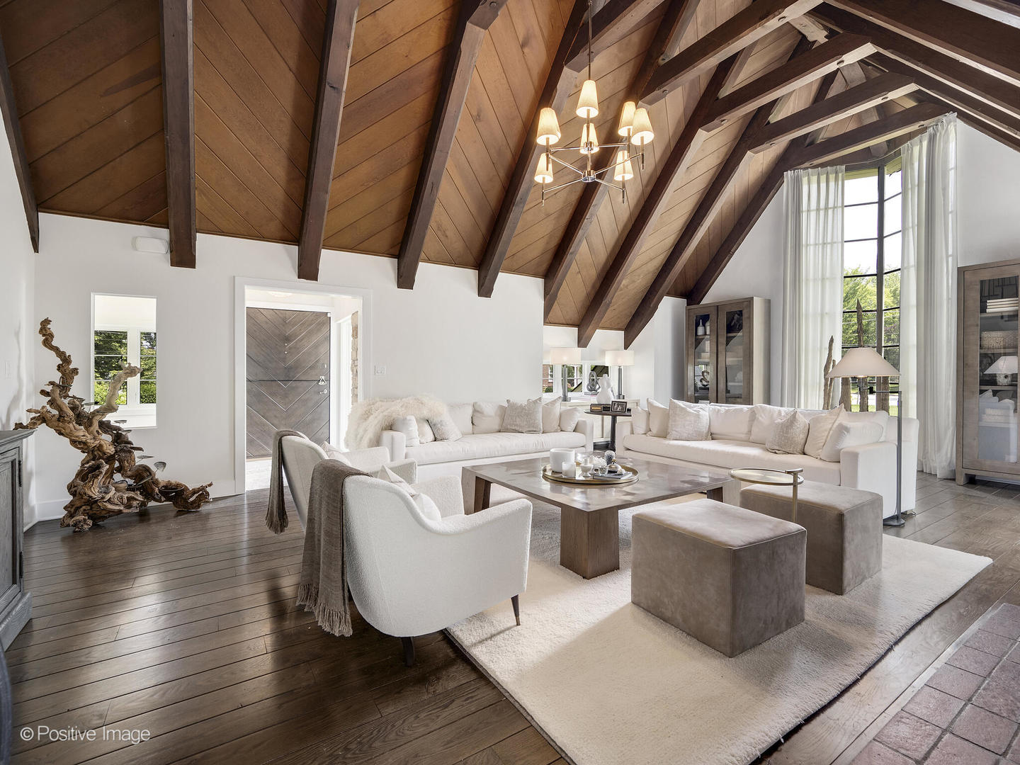 300 Forest Road Hinsdale, IL 60521 - Photo 7 of 43 a living room with fireplace furniture and a large window