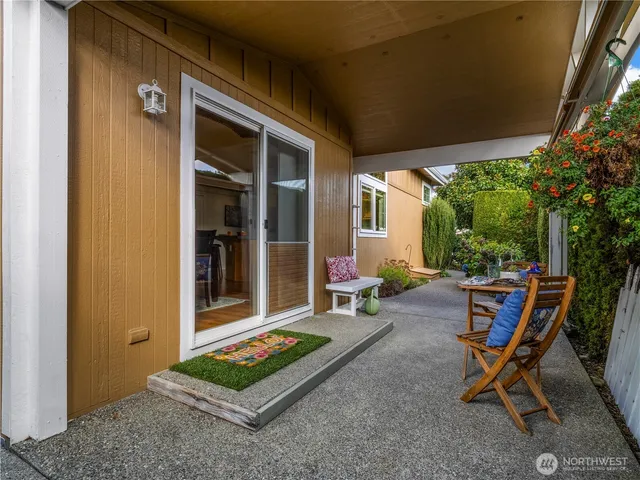 a outdoor space with chairs