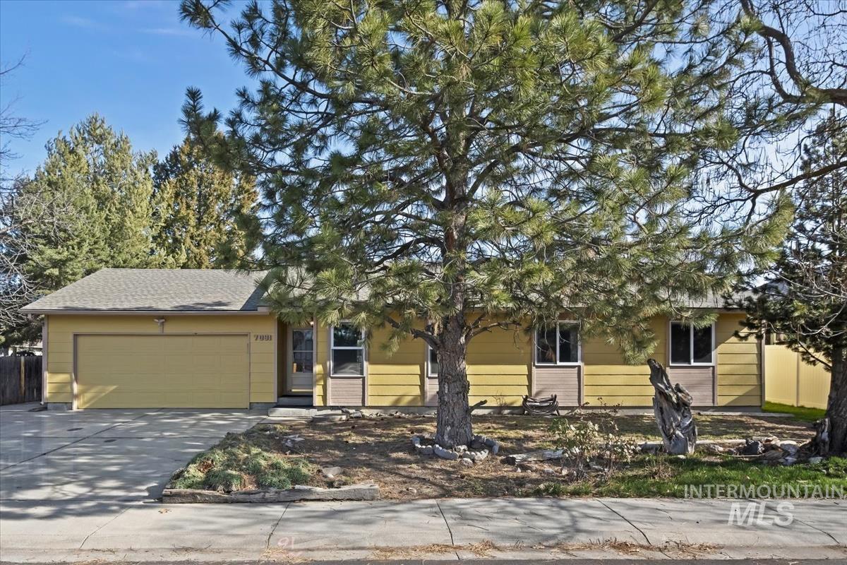 View of front facade with a garage and concrete driveway