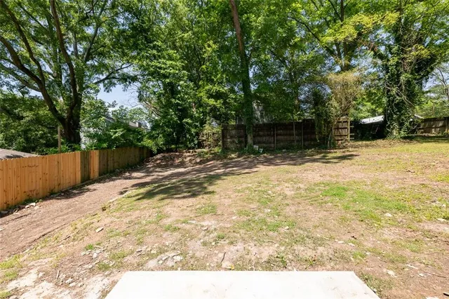 a backyard of a house